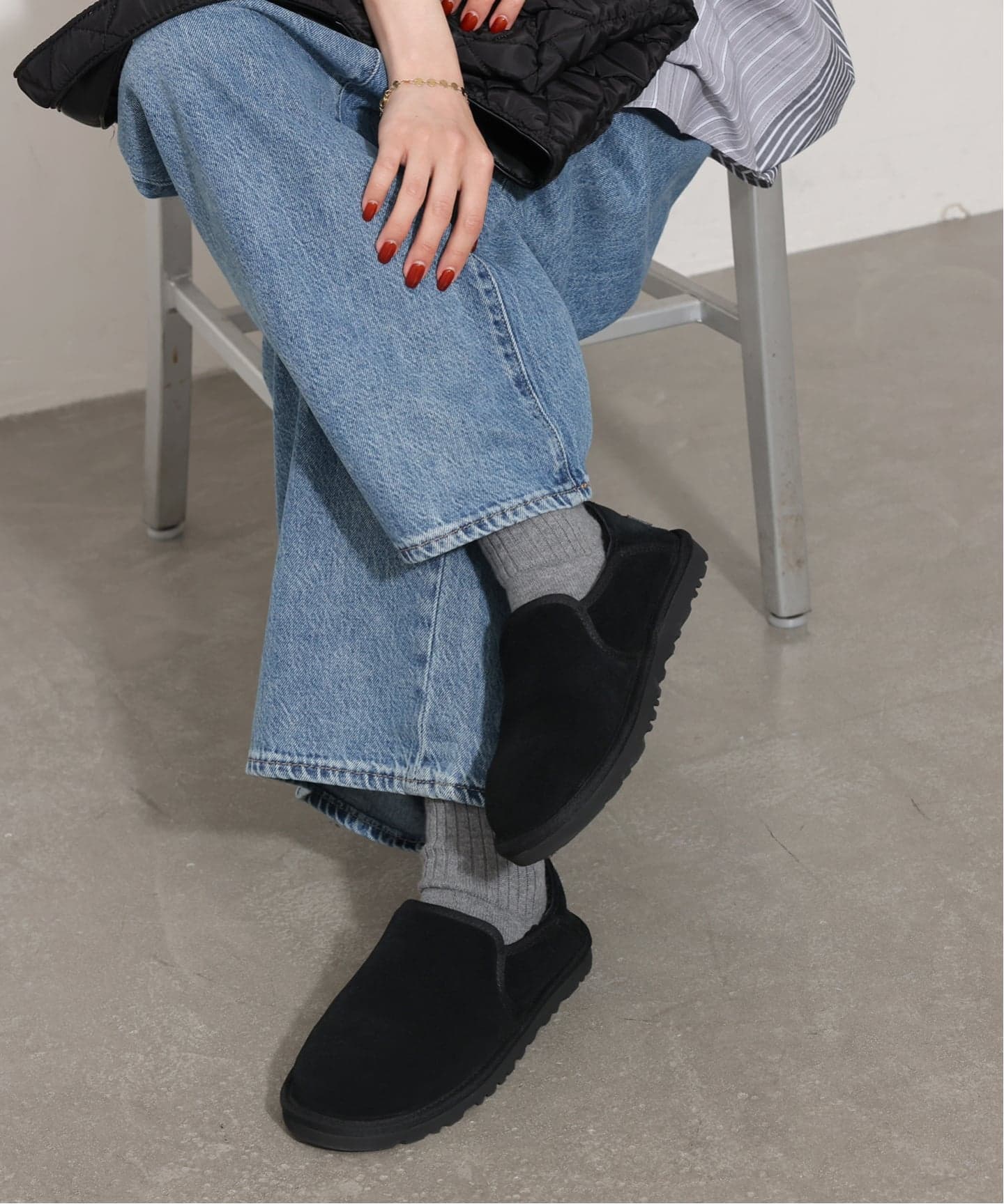 追加予約》【UGG/アグ】M KENTON：ボアシューズ 3010 BLACK/CHESTNUT