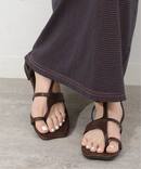 《予約》【Paes/ペイズ】Square Panel Sandal