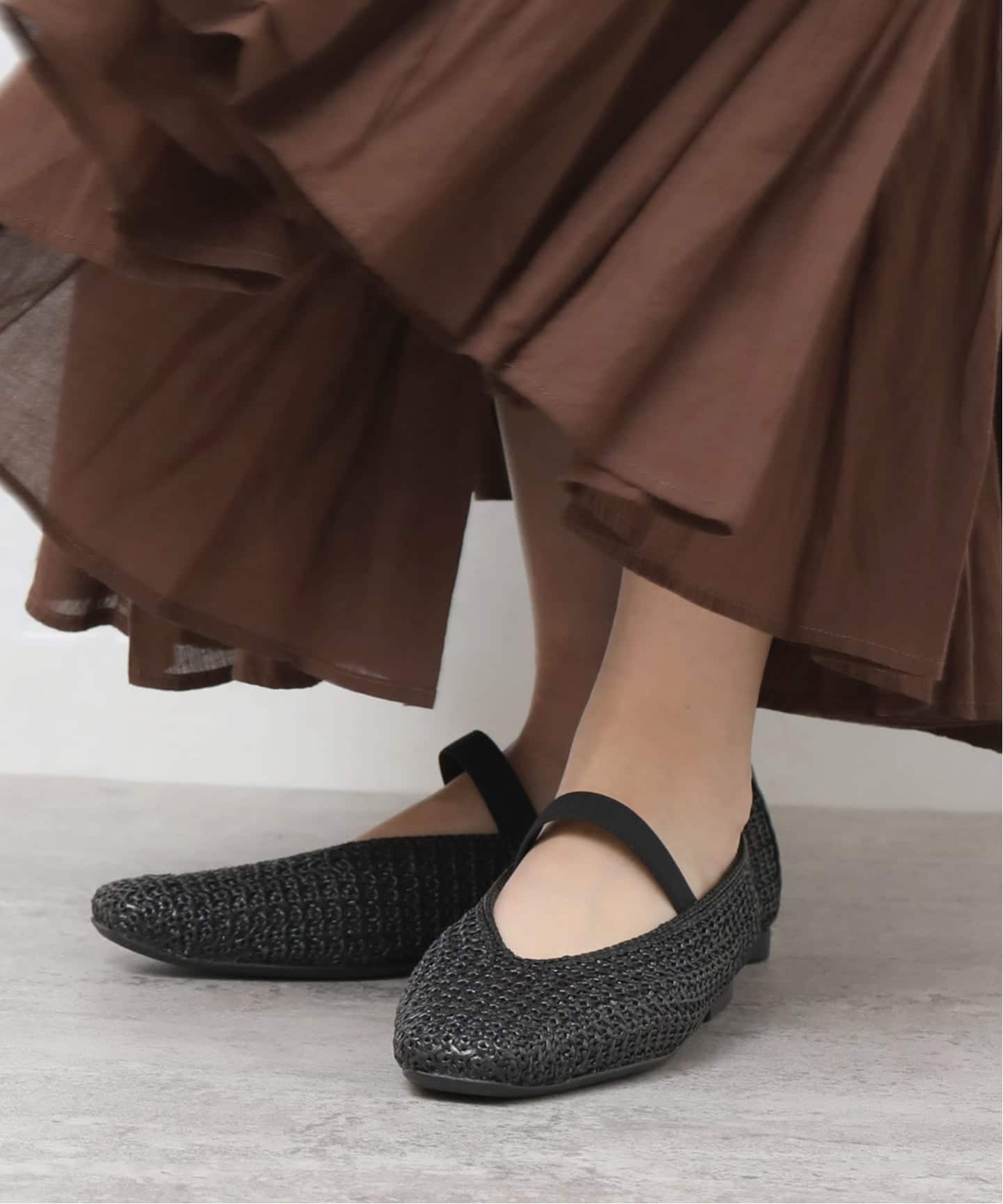 ジャーナルスタンダードレリューム メッシュパンプス 予約》［26SS新作］RELUME メッシュスクエアパンプス（フラット