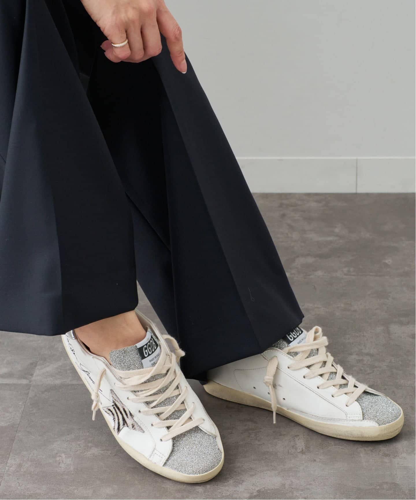 GOLDEN GOOSE / ゴールデングース】SUPER-STAR ZABRA CRYSTAL TO