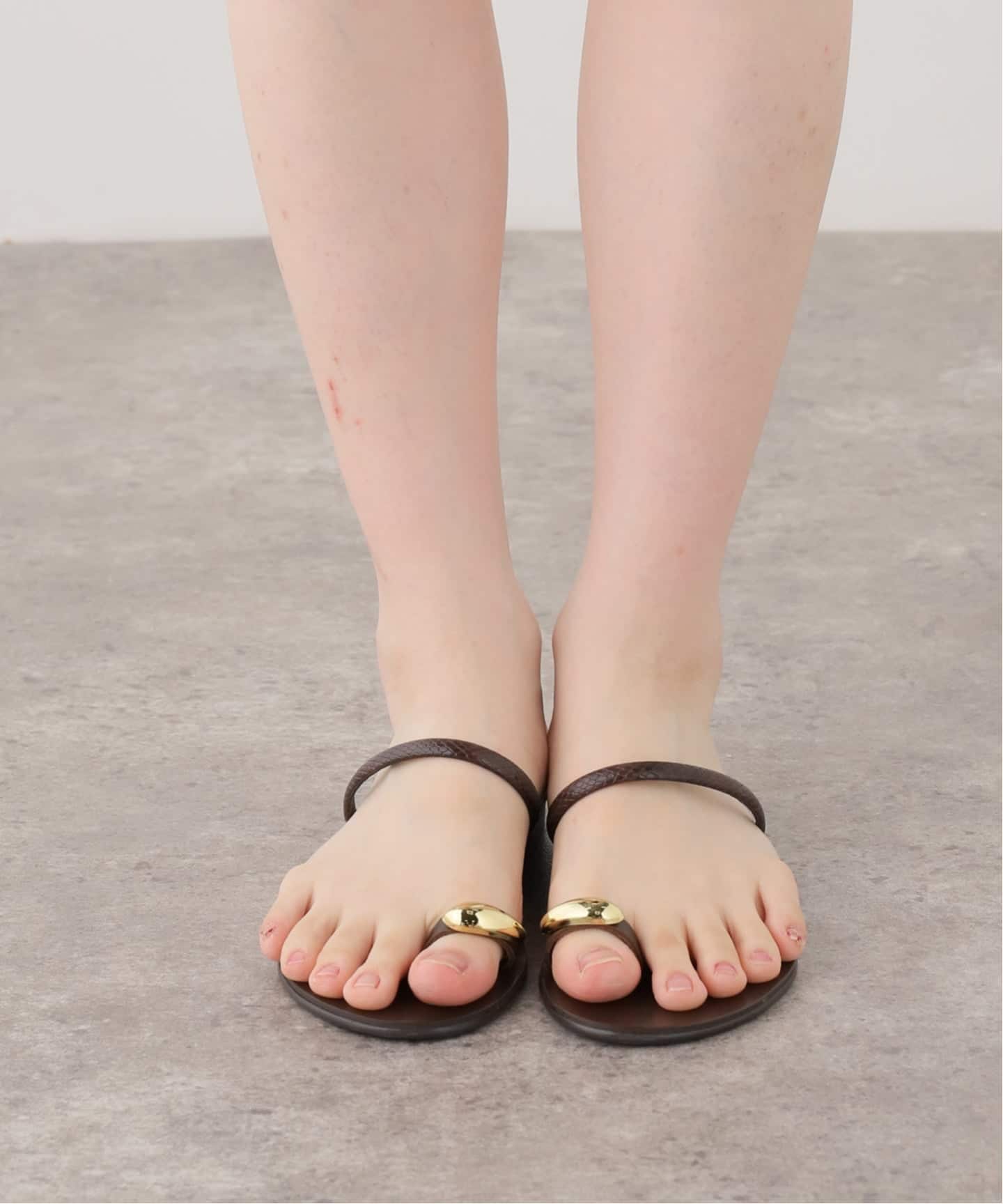 NICOLAS LAINAS/ニコラスライナス】BROWN SNAKE SANDAL（サンダル