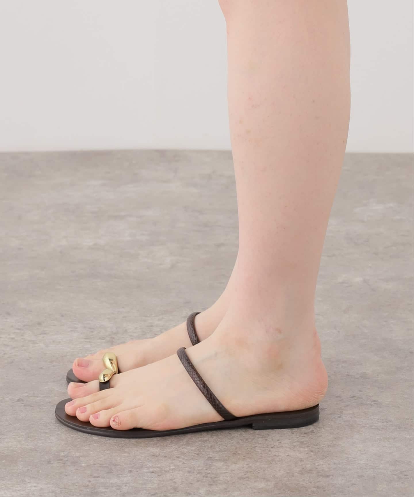 NICOLAS LAINAS/ニコラスライナス】BROWN SNAKE SANDAL（サンダル