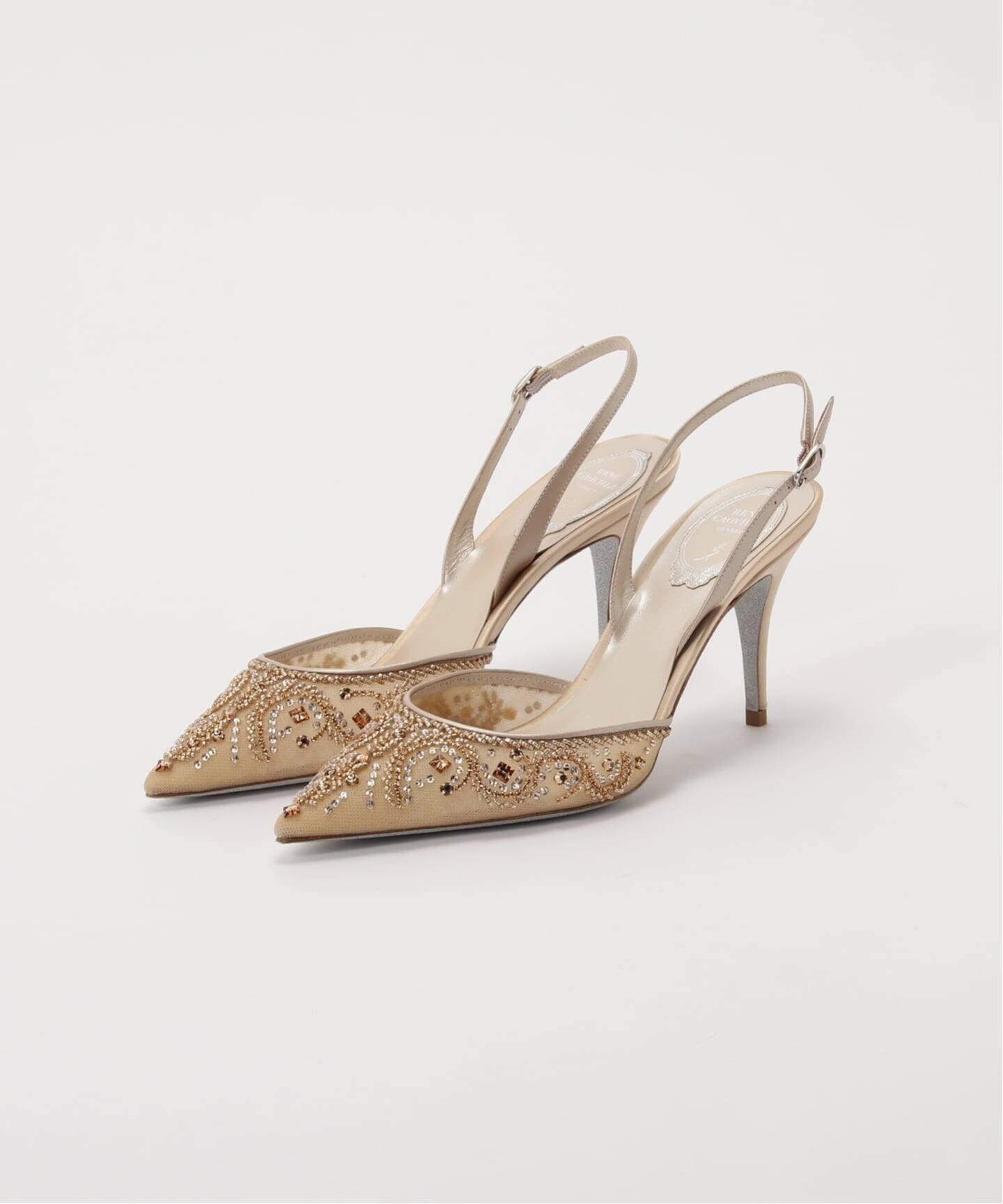 RENE CAOVILLA/レネ カオヴィラ】 BIJOU SLINGBACK ミュール（その他 