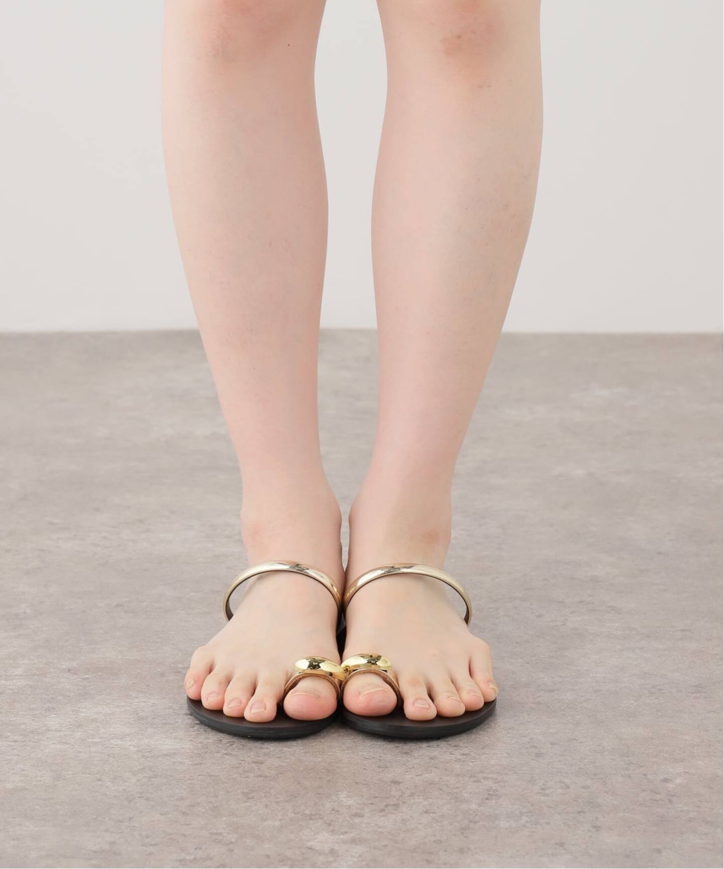 NICOLAS LAINAS/ニコラス ライナス】 RING SANDAL(ブラック)（サンダル