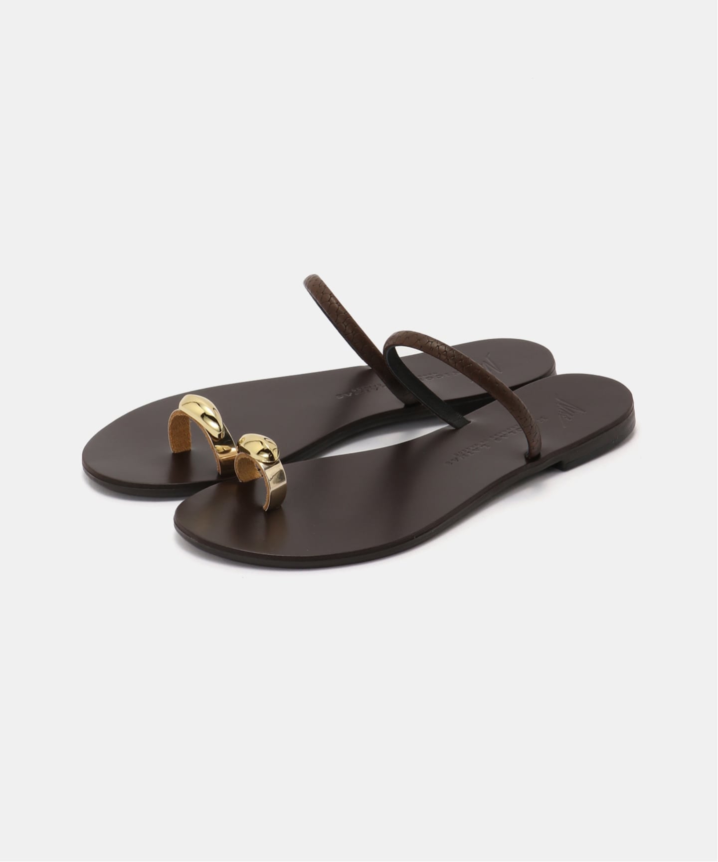 NICOLAS LAINAS/ニコラス ライナス】RING SANDAL(ブラウン)（サンダル