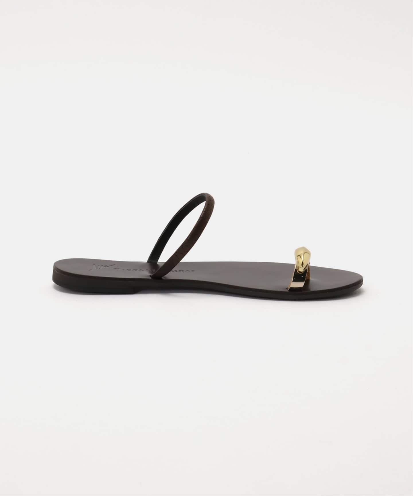 NICOLAS LAINAS/ニコラス ライナス】RING SANDAL(ブラウン)（サンダル