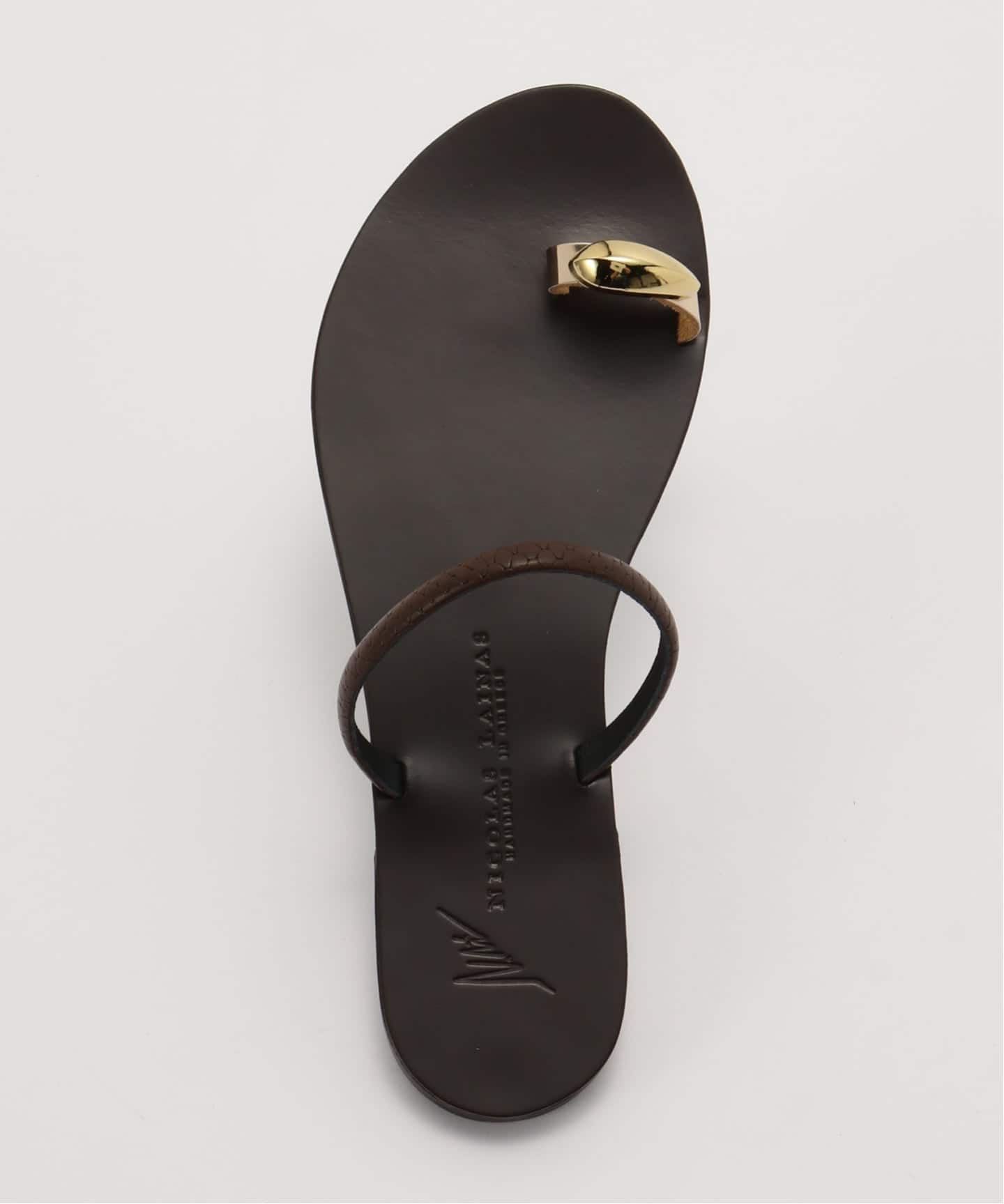 NICOLAS LAINAS/ニコラス ライナス】RING SANDAL(ブラウン)（サンダル