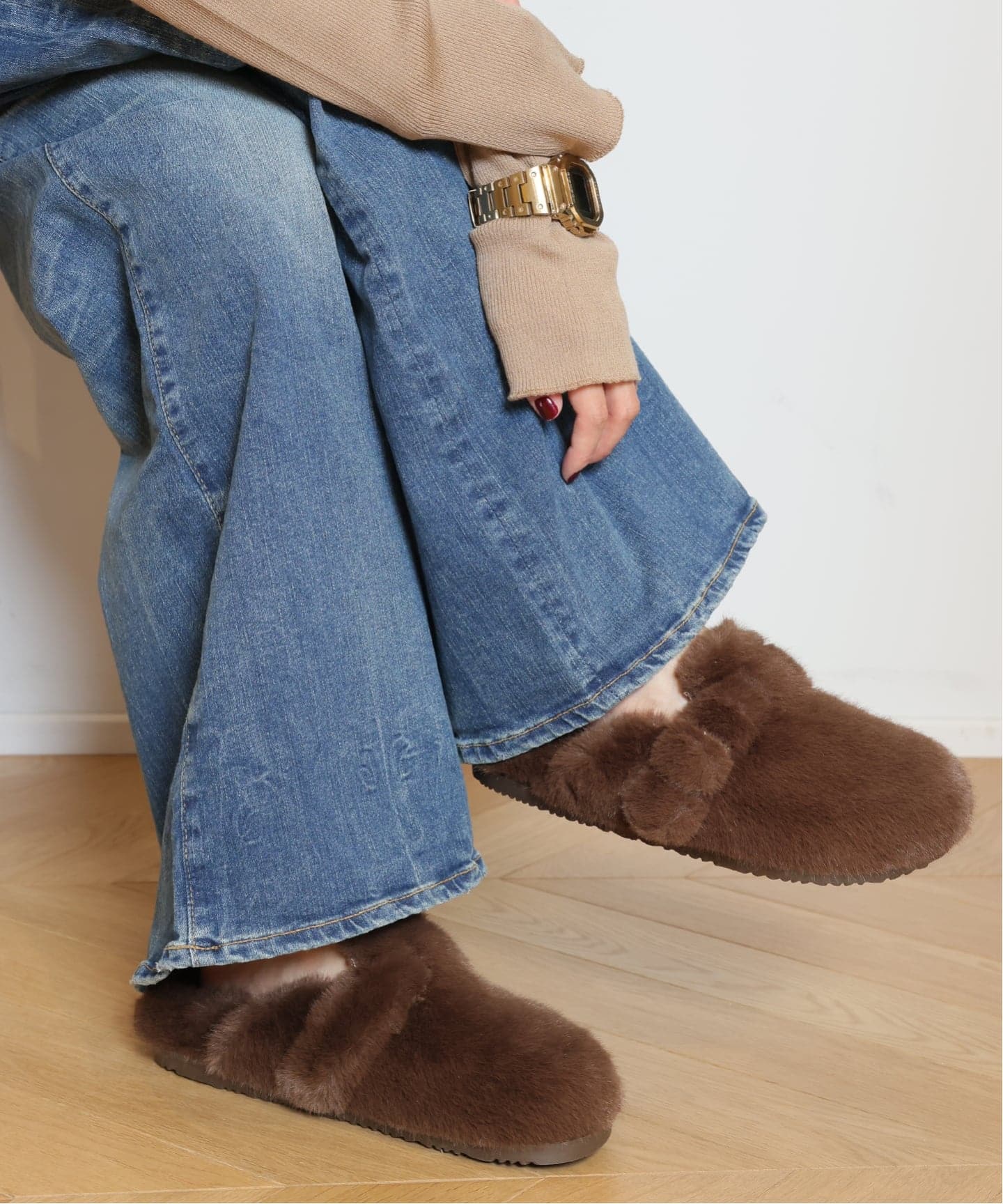 BEACH BY MATISSE/ビーチ バイ マティス】 FAUX FUR スリッパ（その他