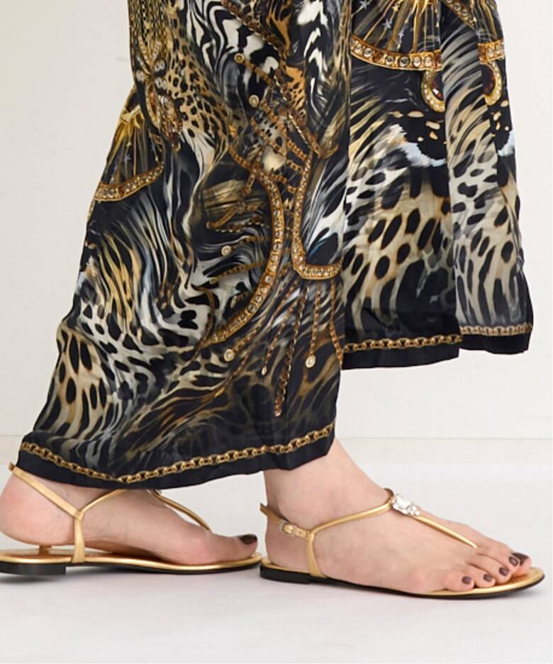 GIUSEPPE ZANOTTI/ジュゼッペ ザノッティ】 CRYSTAL GOLD TONG SANDAL 