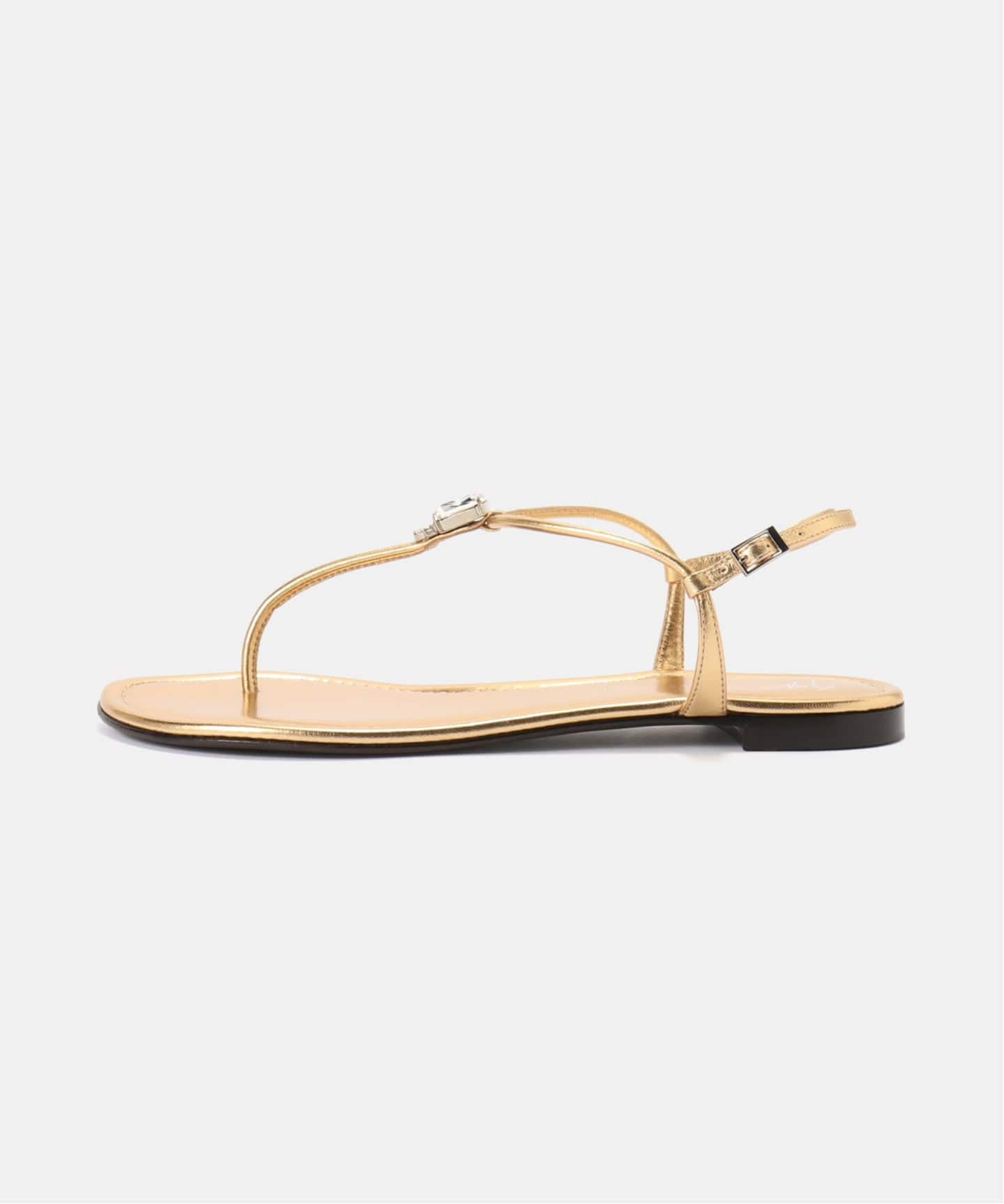 L'Appartement ジュゼッペ　ザノッティ　37 GIUSEPPE ZANOTTI/ジュゼッペ ザノッティ】 SILVER PLATE FLAT SANDAL