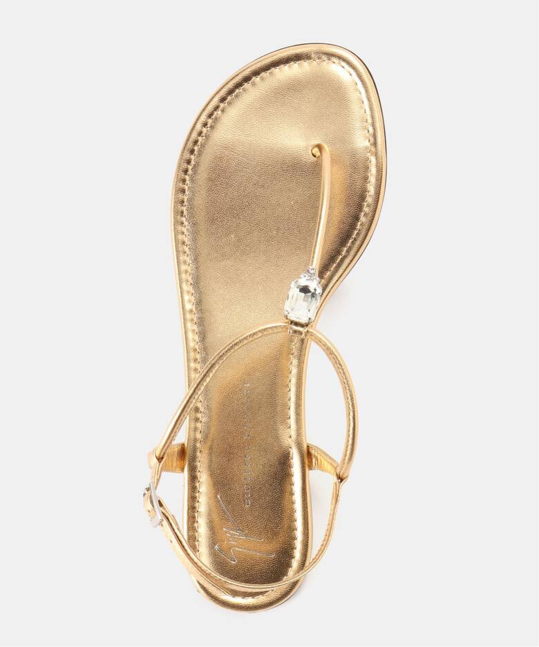 GIUSEPPE ZANOTTI/ジュゼッペ ザノッティ】 CRYSTAL GOLD TONG SANDAL 