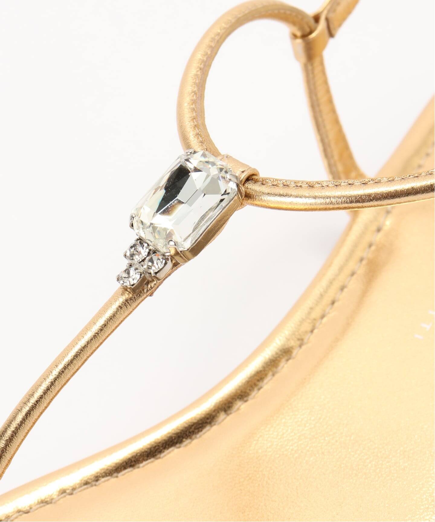 L'Appartement ジュゼッペ　ザノッティ　37 GIUSEPPE ZANOTTI/ジュゼッペ ザノッティ】 SILVER PLATE FLAT SANDAL