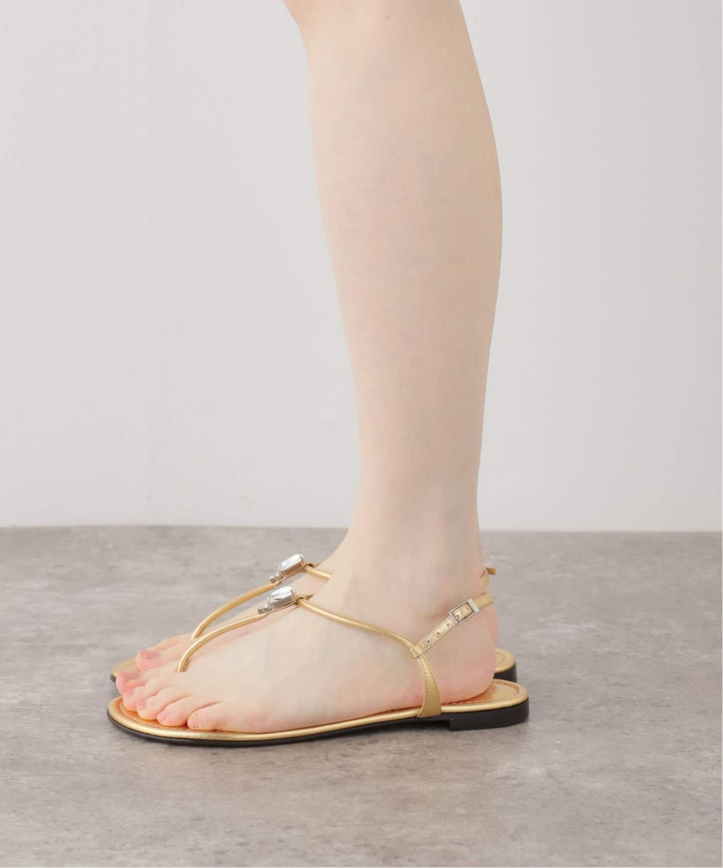 L'Appartement ジュゼッペ　ザノッティ　37 GIUSEPPE ZANOTTI/ジュゼッペ ザノッティ】 CRYSTAL GOLD TONG SANDAL