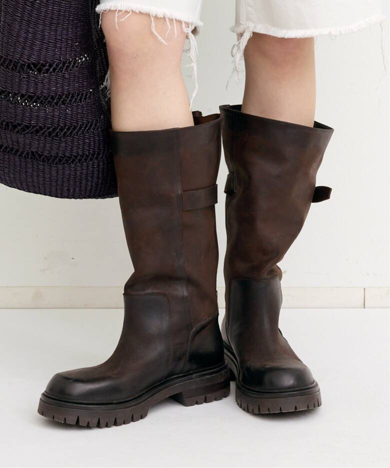 ELENA IACH/エレナ イアチ】 BELDED LONG BOOTS（ロングブーツ）｜L 