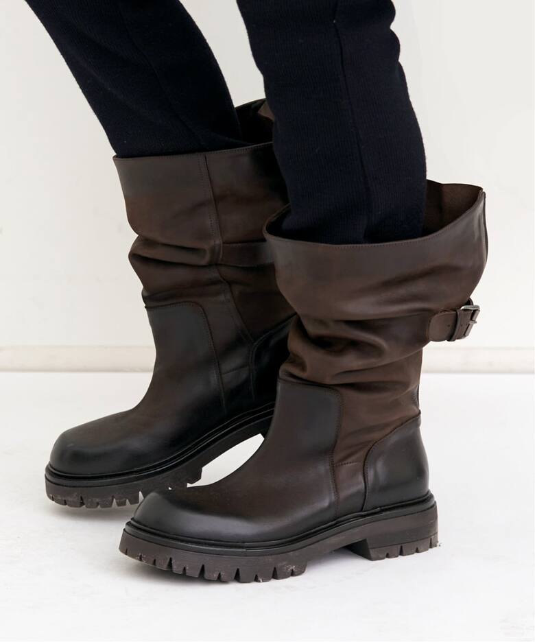 ELENA IACH/エレナ イアチ】 BELDED LONG BOOTS（ロングブーツ）｜L 