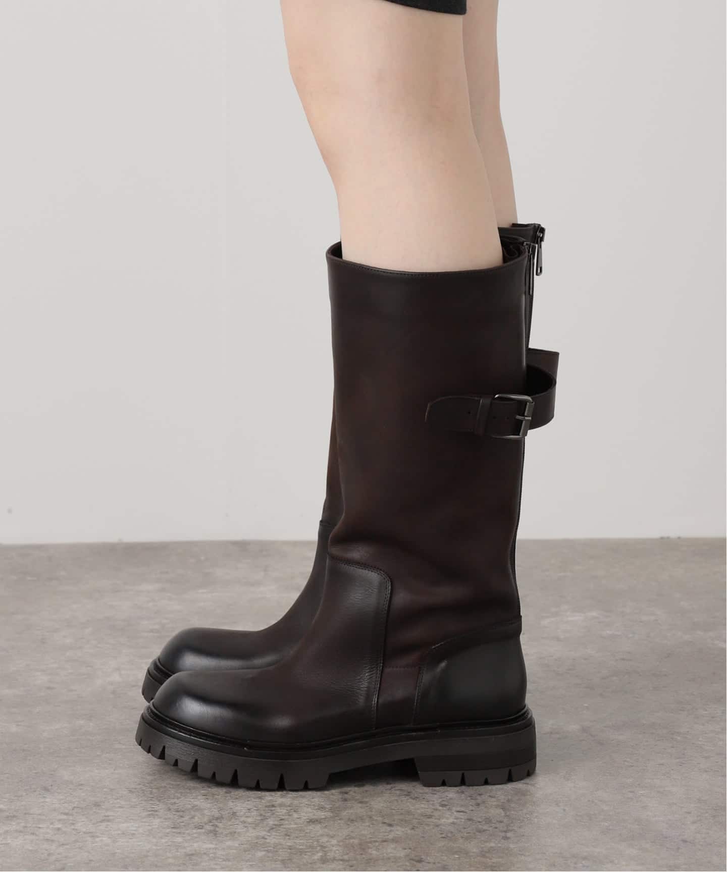 ELENA IACH/エレナ イアチ】 BELDED LONG BOOTS（ロングブーツ）｜L