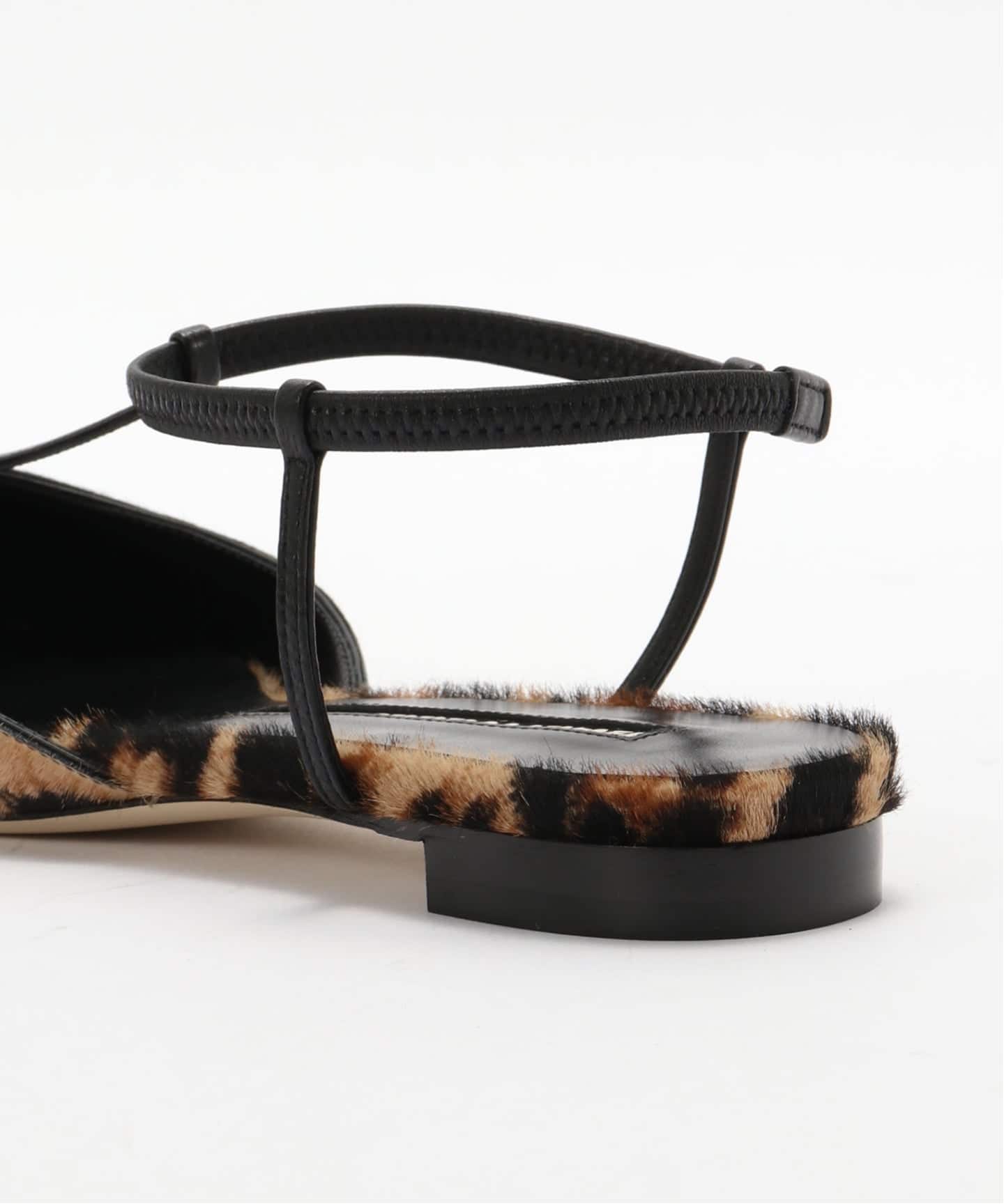 BRENTELLA/ブレンテッラ】PONY T STRAP MULE（フラットシューズ）｜L