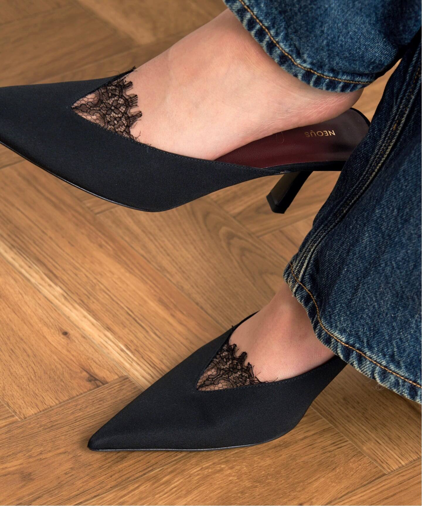 NEOUS/ネオアス】MATAR LACE CREPE PUMPS（パンプス）｜AP STUDIO