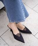 【NEOUS/ネオアス】MATAR LACE CREPE PUMPS
