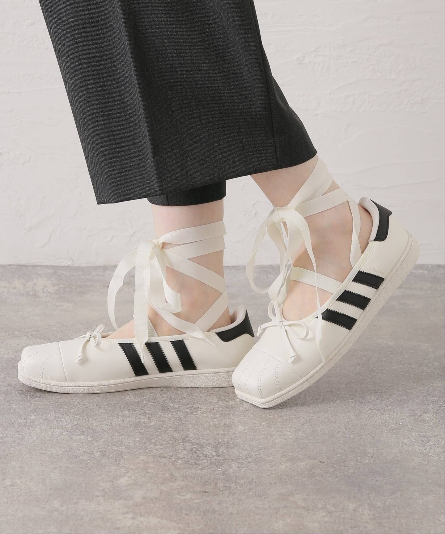 ジェニー546★23.5cm定価28,600円レディースローカットシューズ ADIDAS × JENNIE / アディダス × ジェニー SUPERSTAR SQ BALLET W