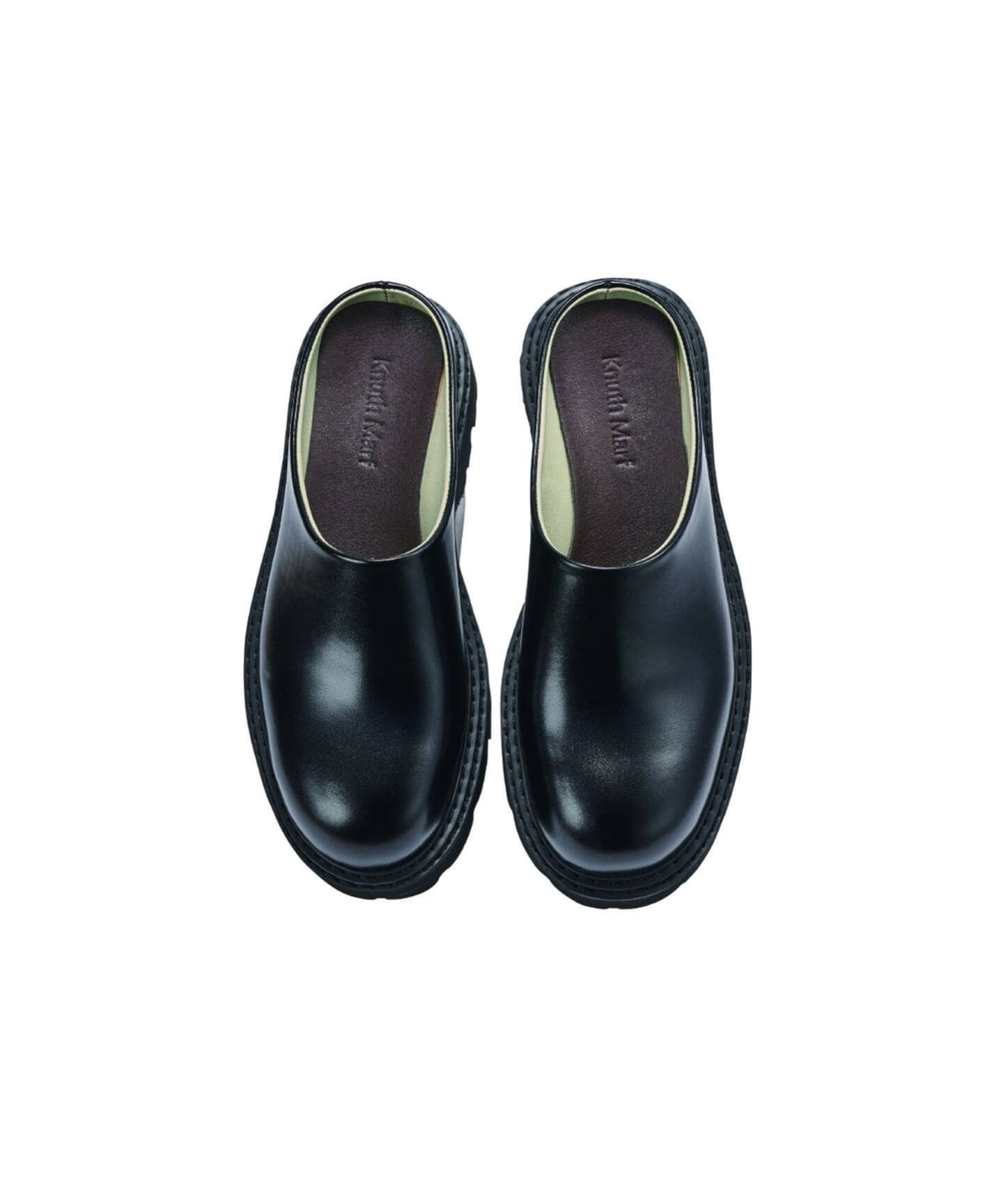 おでん Knuth Marf(クヌースマーフ) Knuth Marf / クヌースマーフ round toe sabot sandals（レザー