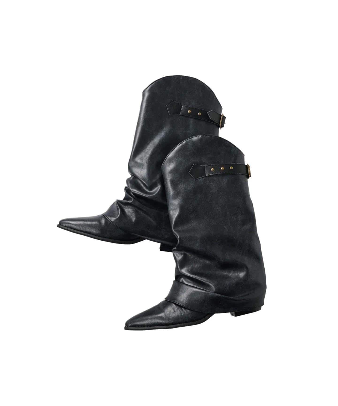Knuth marf クヌースマーフ　ブーツ　ブラック Knuth Marf / クヌースマーフ western belted boots（ロングブーツ