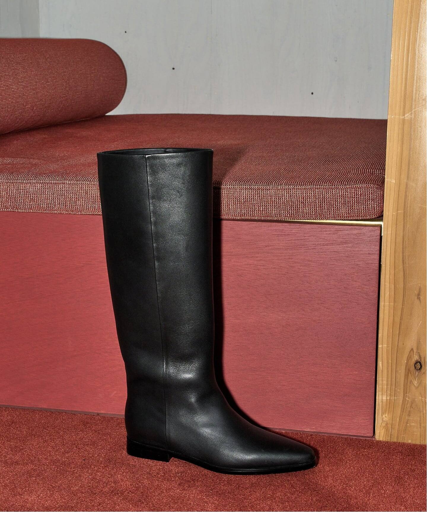 WEB+一部店舗限定》REMME/レメ 別注 LEATHER STRAIGHT ロングブーツ 