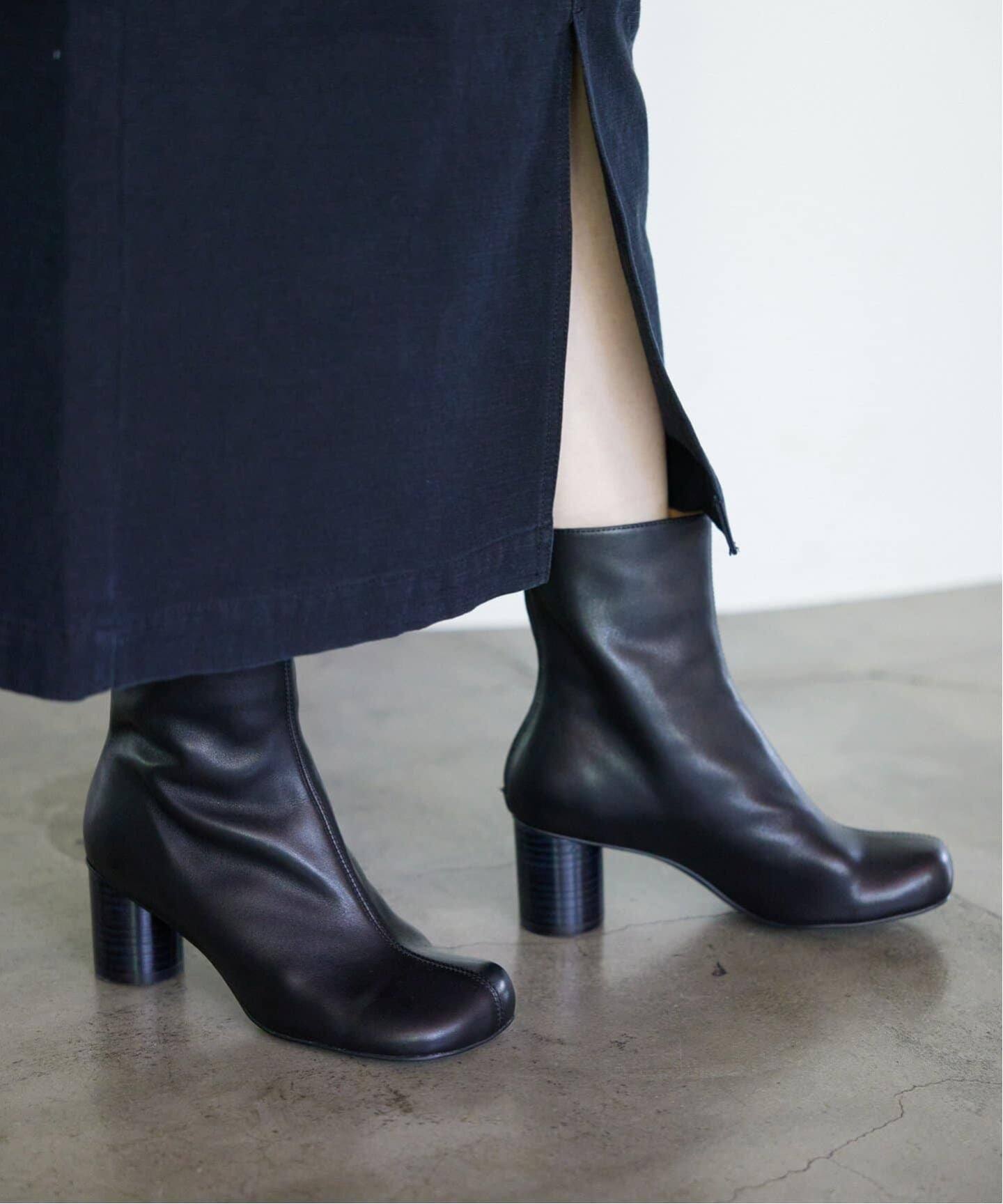 追加4予約》SLOBE スクエアトゥショートブーツ（ブーティ・ショート