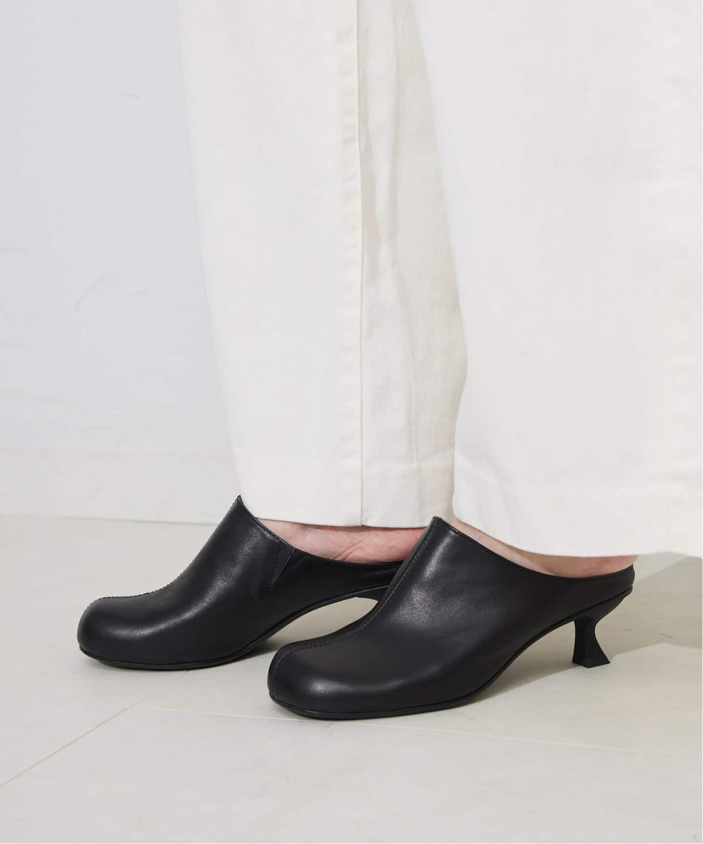 SLOBE スクエアトゥミュール 予約》SLOBE スクエアトゥミュール（ブーティ・ショートブーツ