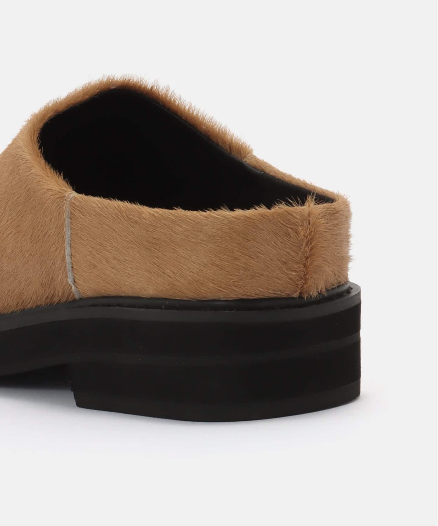 SLOBE IENA ベージュ ブラック フラットシューズ REMME/レメ SLOBE別注 PONYフラットシューズ（フラットシューズ