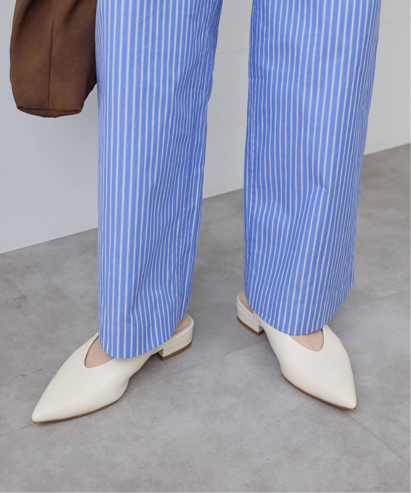 追加予約》SLOBE レザーフラットシューズ（レザーシューズ）｜SLOBE