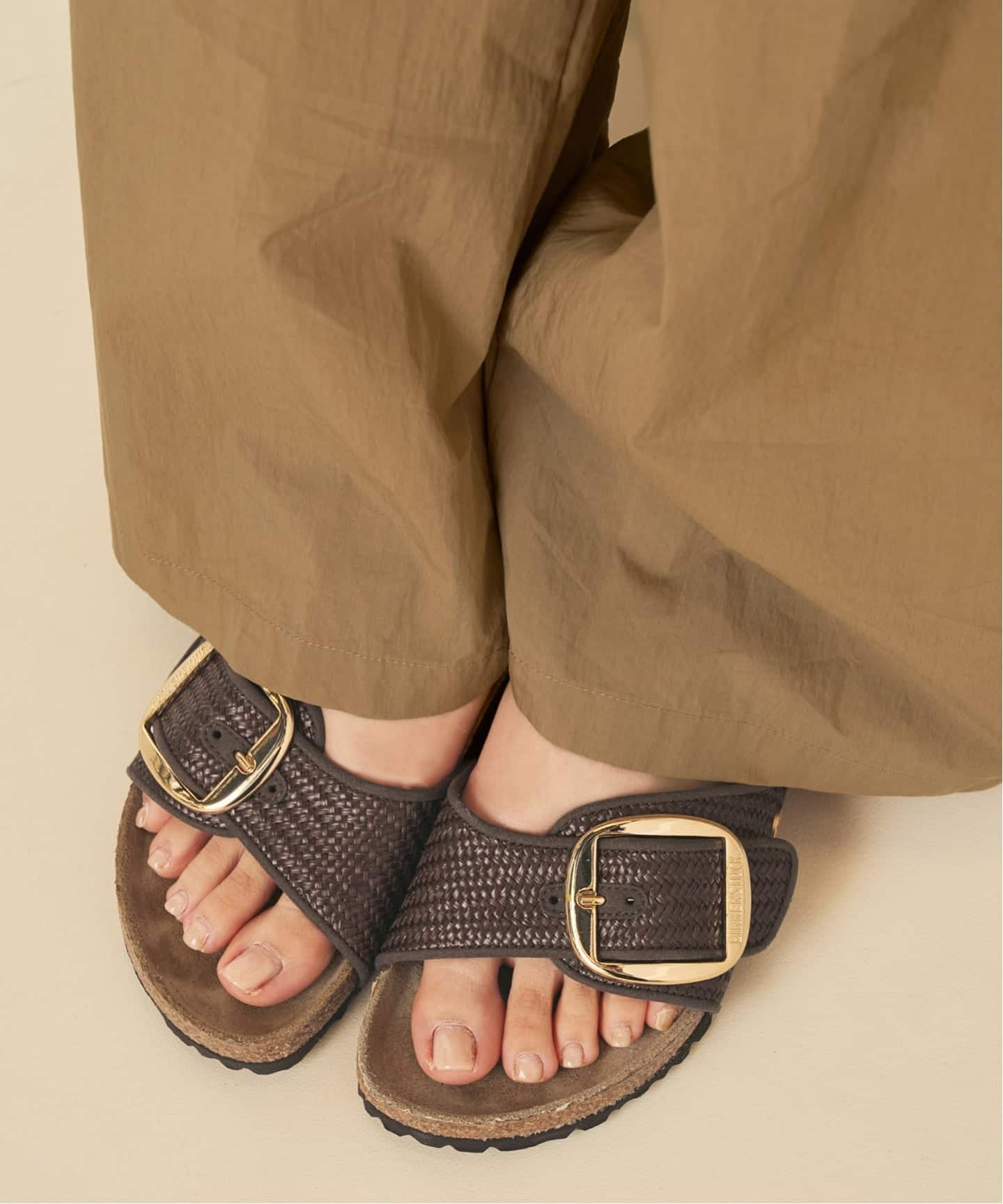 BIRKENSTOCK / ビルケンシュトック Madrid Big Buckle Raffia サンダル