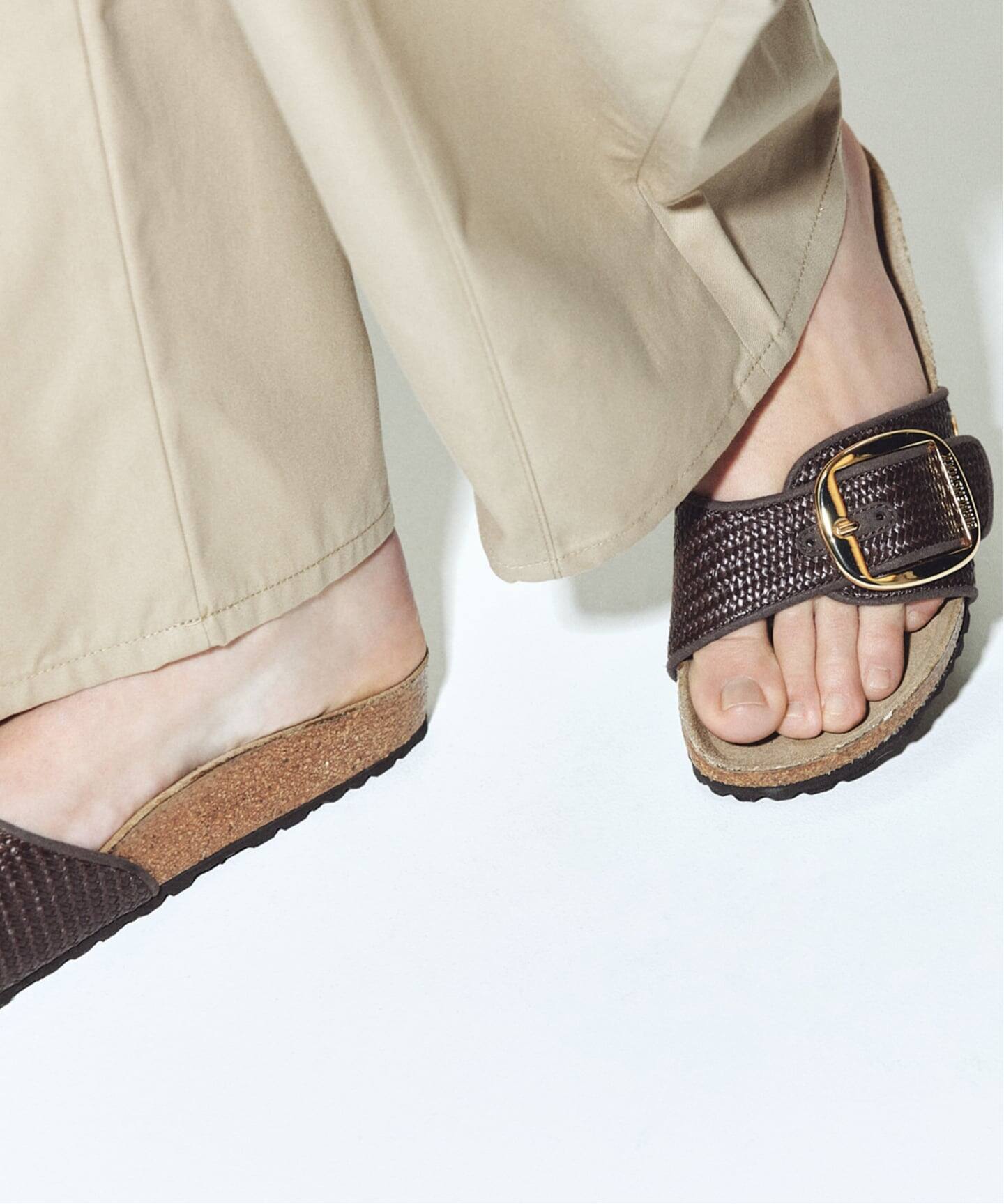 BIRKENSTOCK / ビルケンシュトック Madrid Big Buckle Raffia サンダル