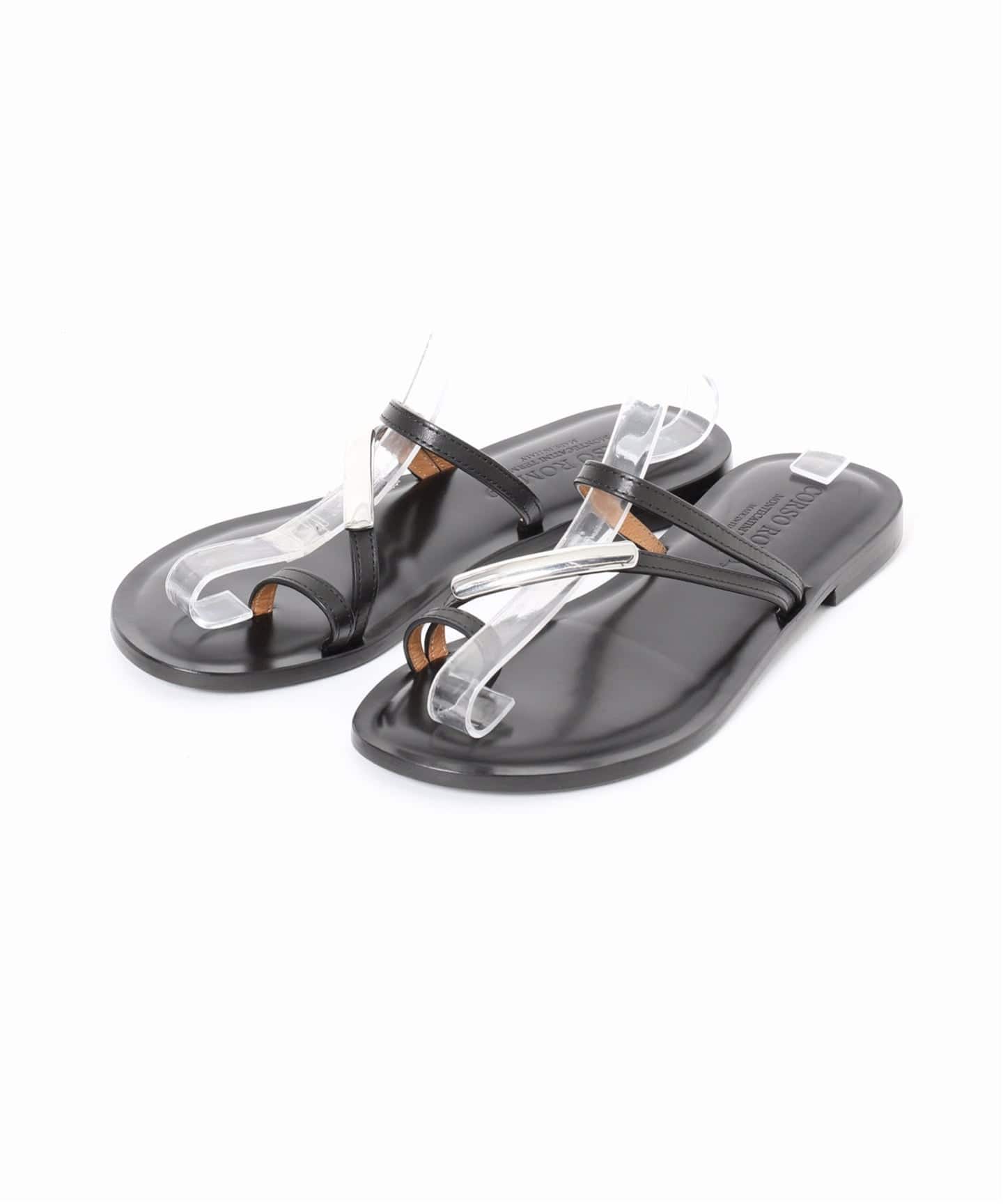 【Plage】 CORSO ROMA 別注 ミュール 38 新品未使用品 箱付き CORSO ROMA 9 / コルソローマ 別注 METAL LINE THONG サンダル