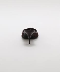 一部店舗・WEB限定》BLACK SUEDE STUDIO Angled round toe mesh 