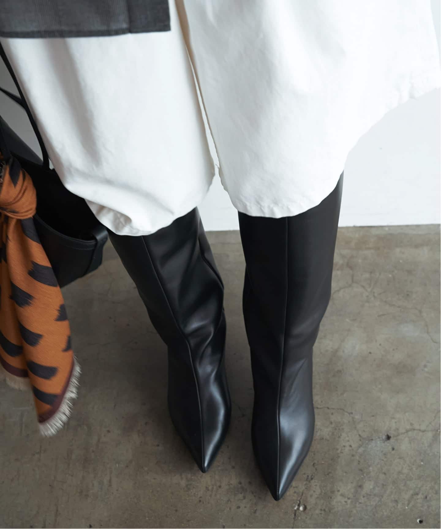 予約》NEBULONI.E ネブローニ Long Boots H;5.5cm Nappa 7719C AGU