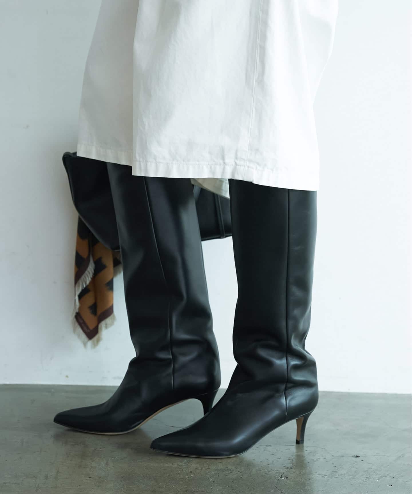 予約》NEBULONI.E ネブローニ Long Boots H;5.5cm Nappa 7719C AGU