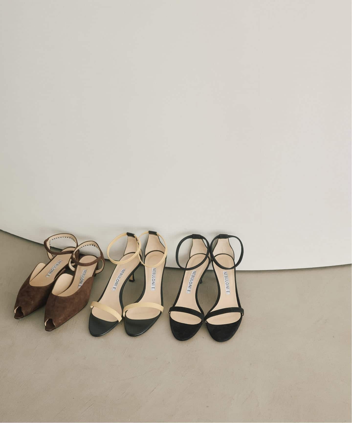 NEBULONI E. ネブローニ 別注ダブルバンドアンクルストラップサンダル NEBULONI E. ネブローニ 別注ダブルバンドアンクルストラップサンダル