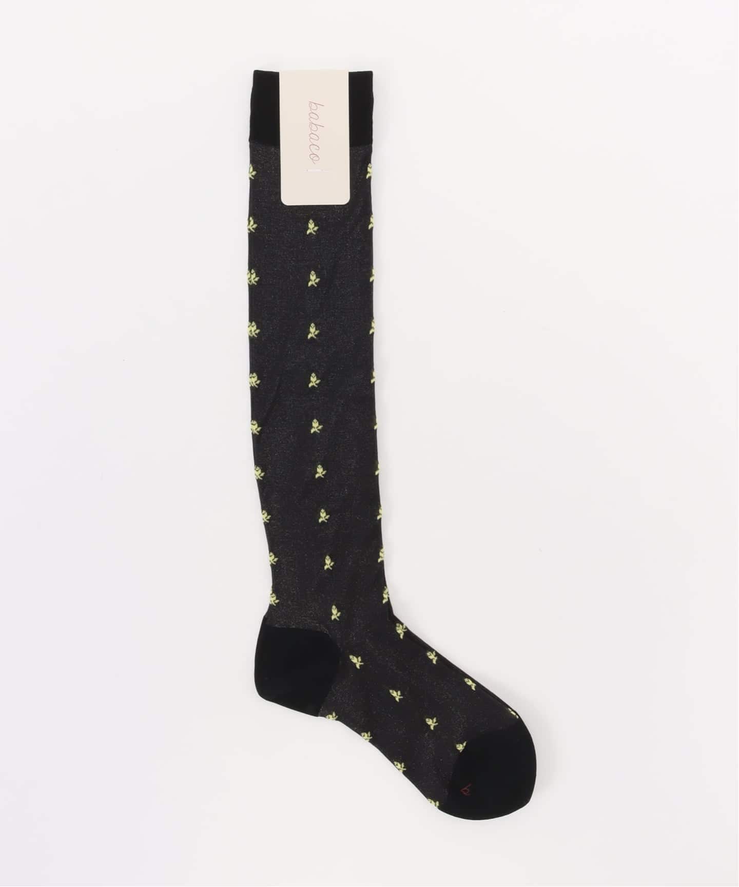 babaco TINY FLOWER SHEER KNEE HIGH SOCKS BA02-BN72：靴下（ソックス