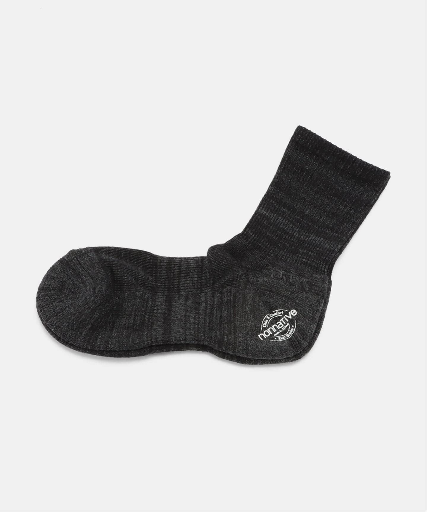 nonnative DWELLER SOCKS MID C/P/P WOVEN (CHARCOAL)（ソックス・靴下