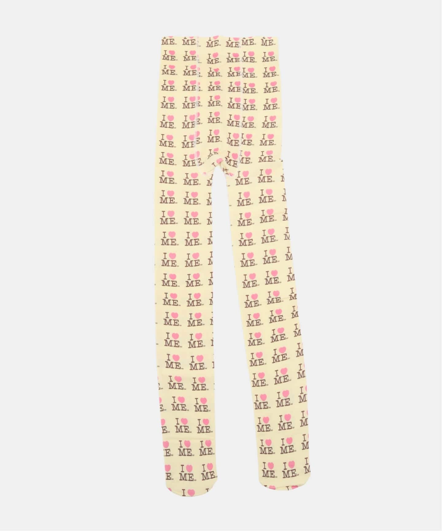 Ashley Williams タイツ Ashley Williams White and Multicolor Cat Tights Ashley Williams