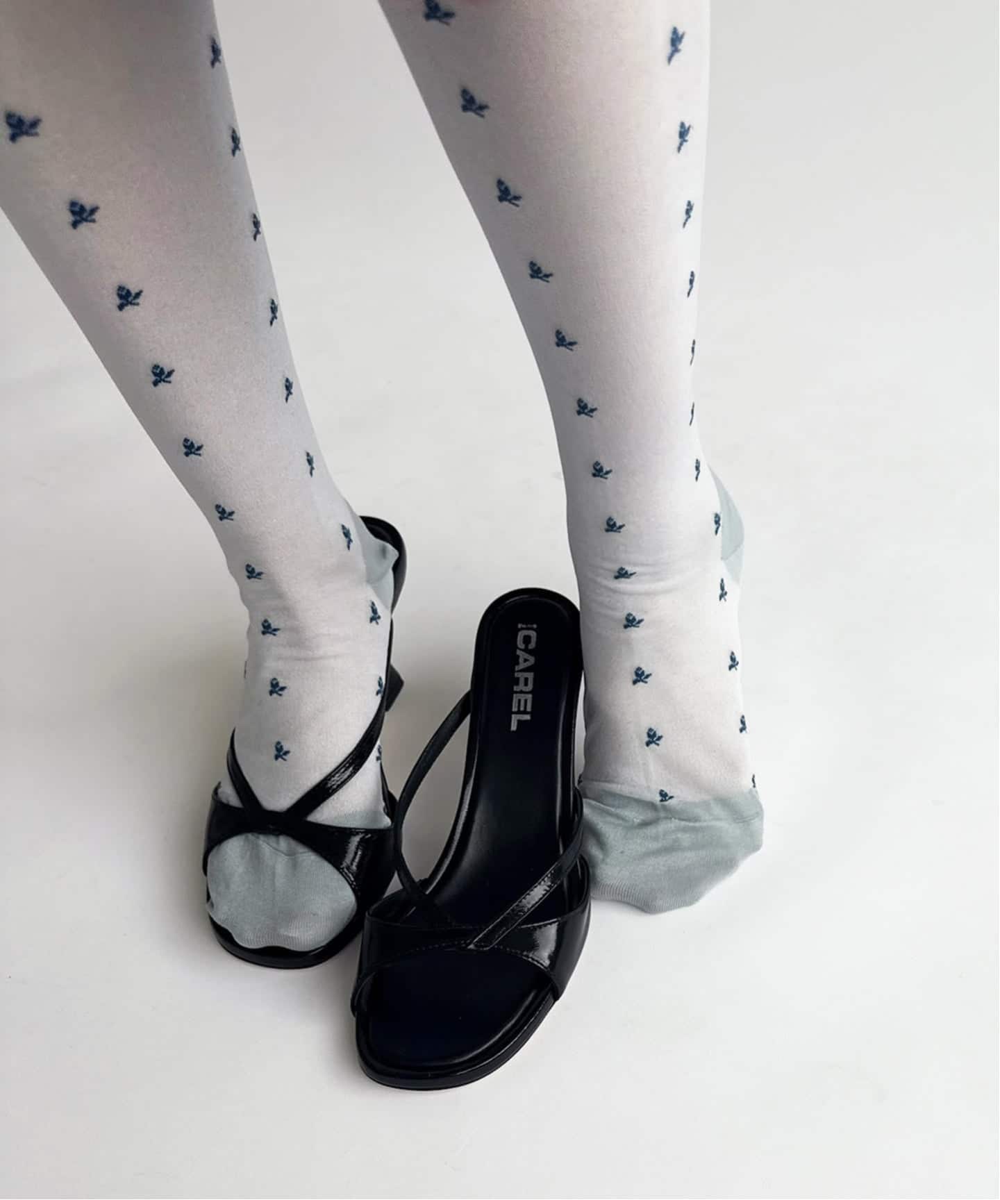 babaco/ババコ】Tiny Flower Sheer Knee High Socks（ソックス・靴下