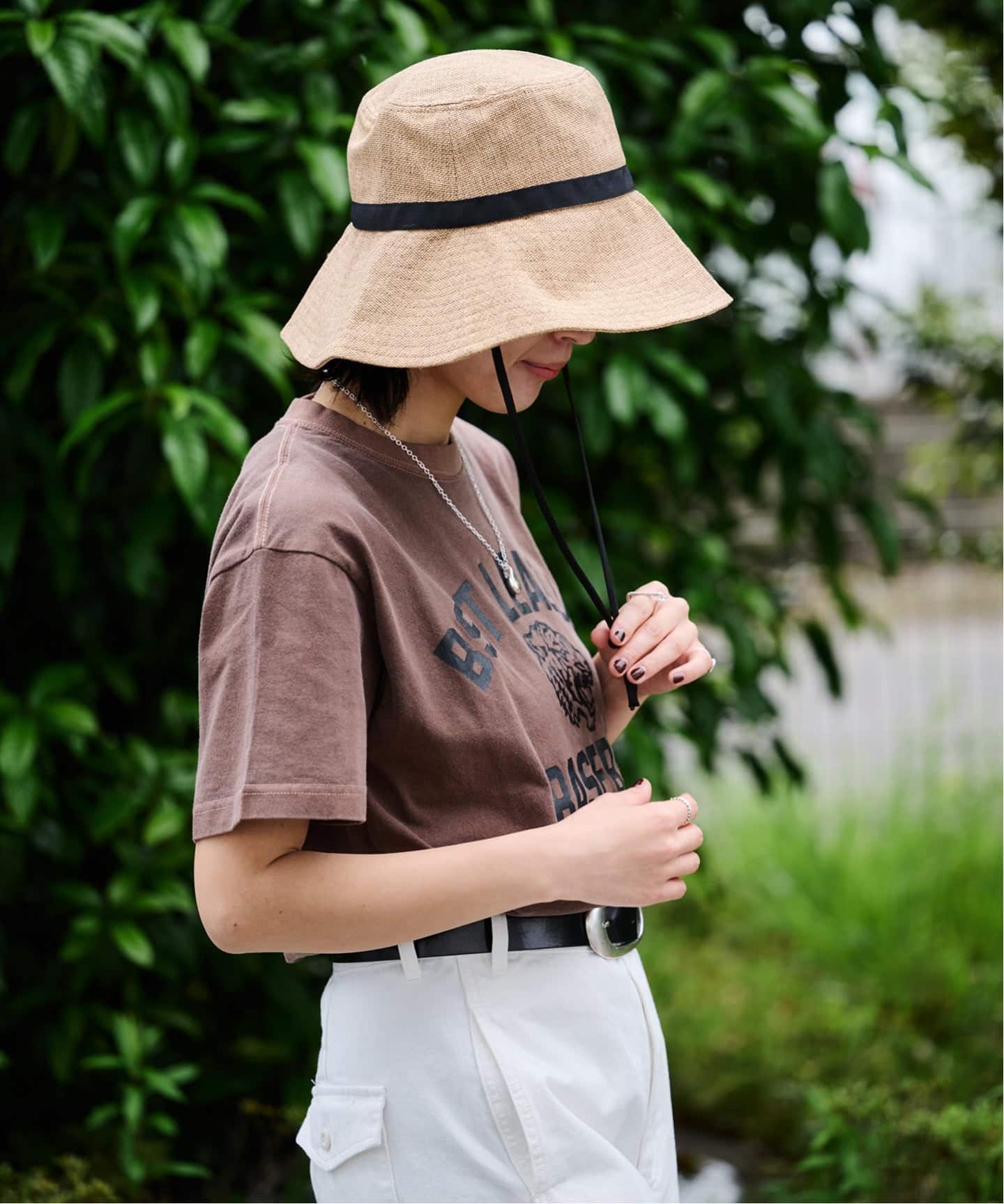 【未使用】THE NORTH FACE Hike Bloom Hat ブラウンL THE NORTH FACE（ザ ノースフェイス） ノースフェイス 帽子 ストロー