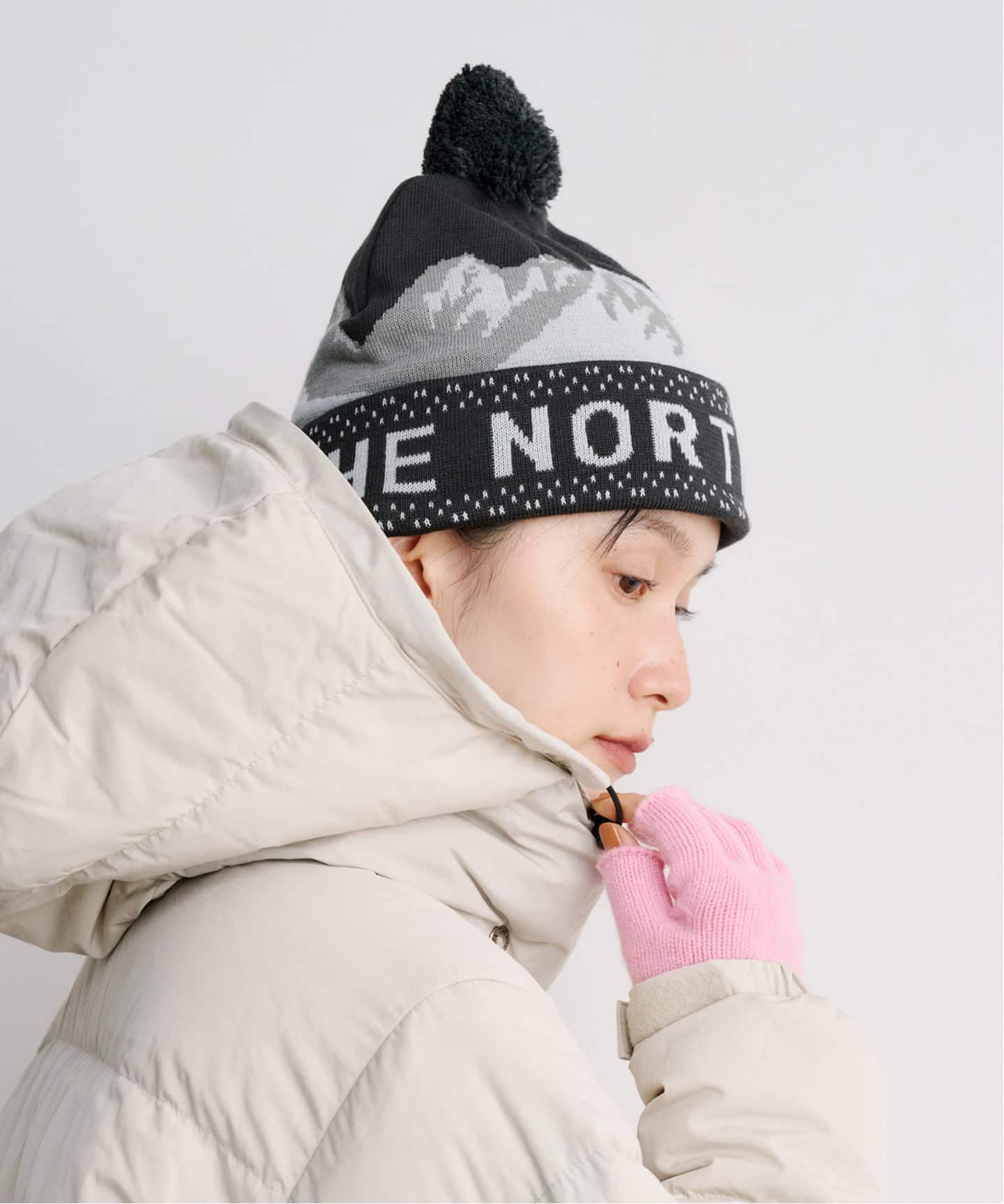 w*e様 THE NORTH FACE x sacai ニット帽 ビーニー THE NORTH FACE Snow Bum Beanie NN42504（ニットキャップ・ビーニー