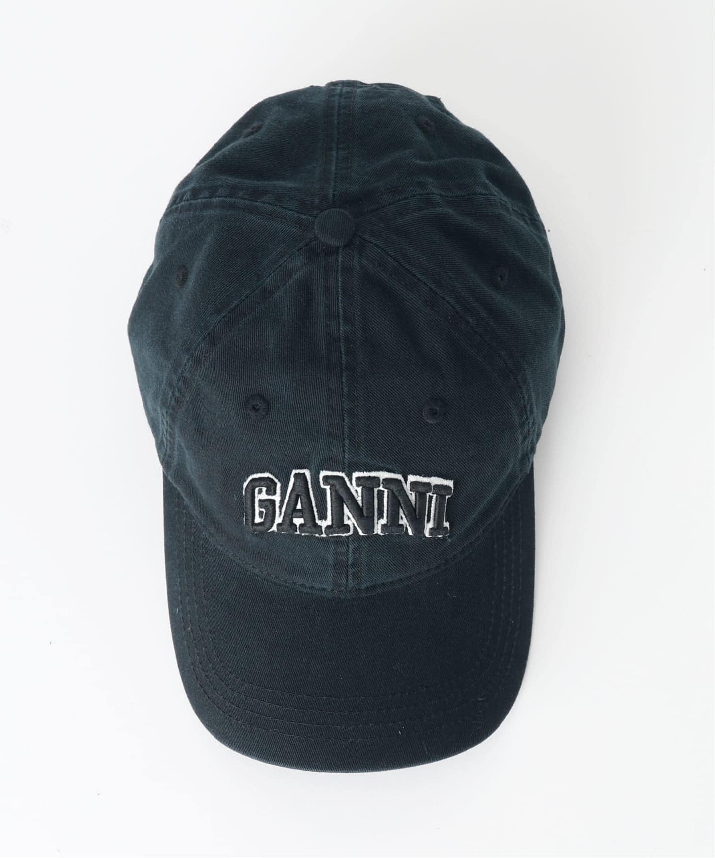 新宿・WEB限定 / 予約》GANNI / ガニー Washed Cotton Canvas Cap Emb