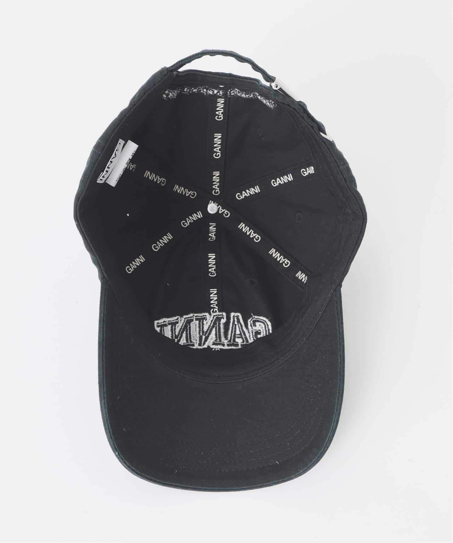 新宿・WEB限定 / 予約》GANNI / ガニー Washed Cotton Canvas Cap Emb