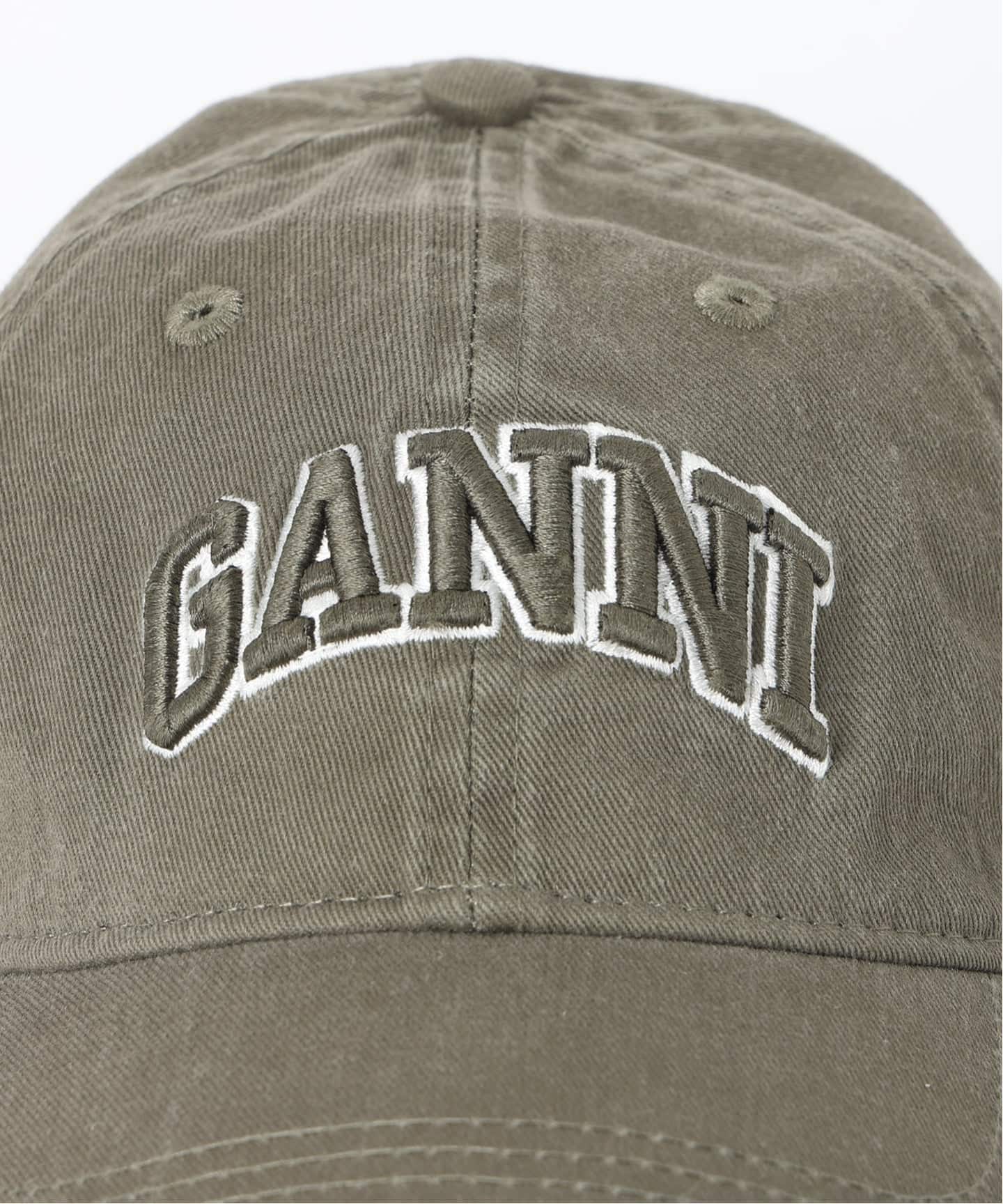 新宿・WEB限定 / 予約》GANNI / ガニー Washed Cotton Canvas Cap Emb