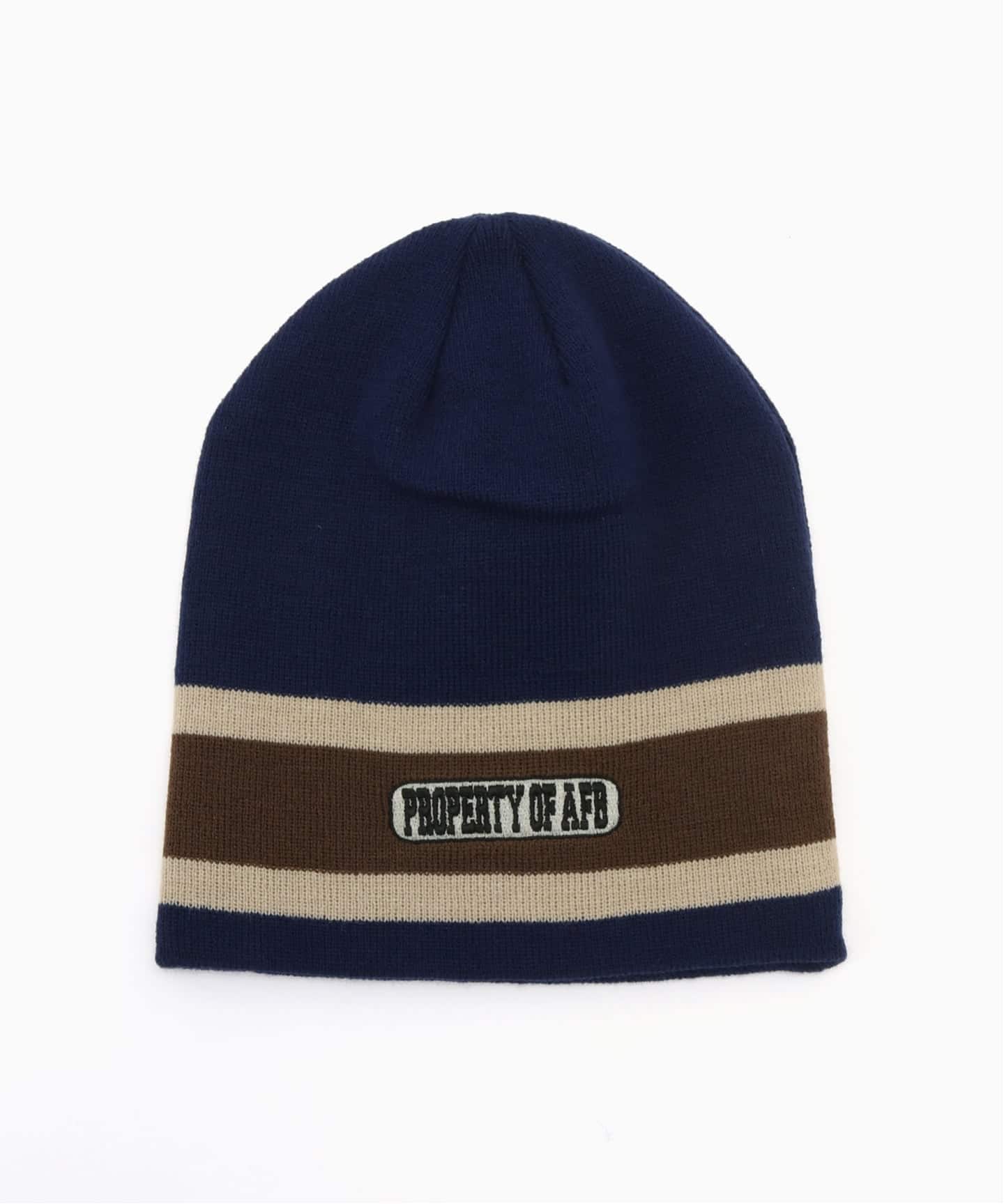 AFB / エーエフビー POA BORDER SINGLE BEANIE（ニットキャップ