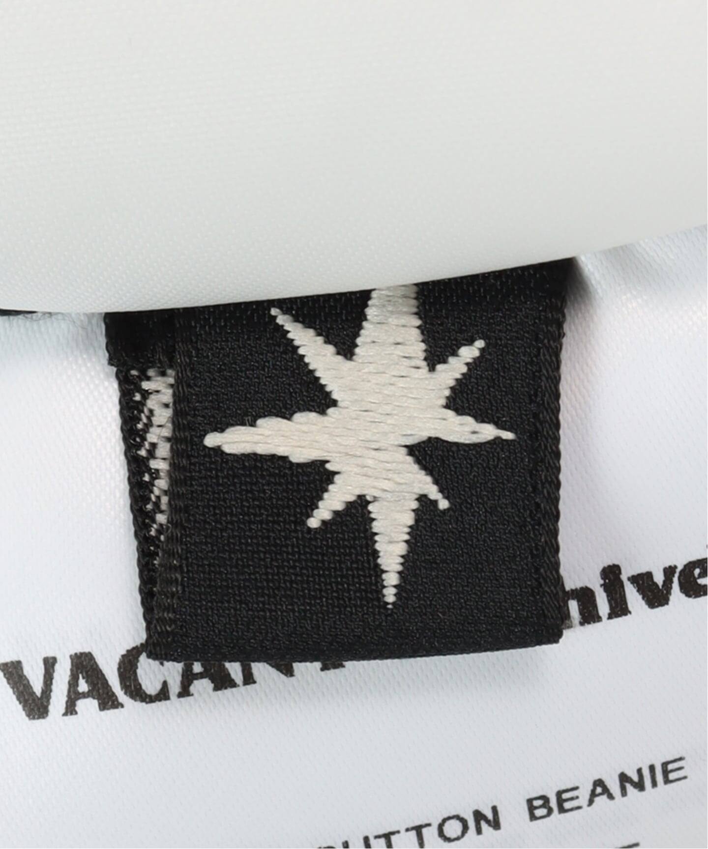 vacant archive ボタン装飾 ニット帽 ブラック Geek Office / ギークオフィス】VACANT Archive / TOMI BUTTON BEANIE