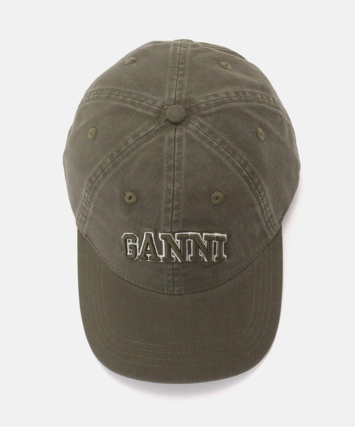 GANNI / ガニー Washed Cotton Canvas Cap Emb（キャップ）｜PULP